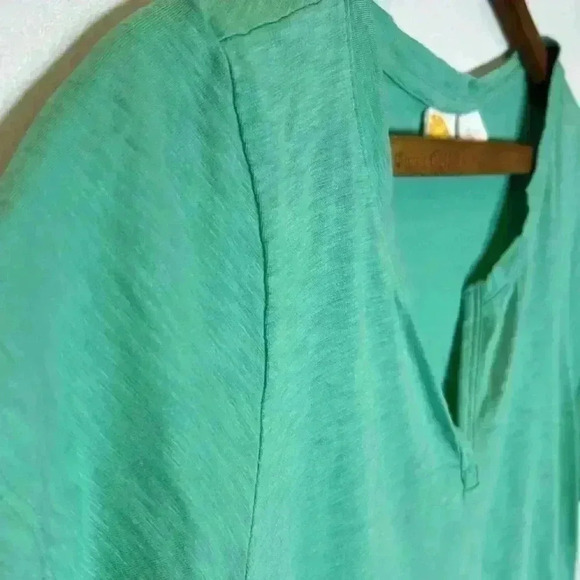 C&C California Women's XL T-Shirt Green Pima Cotton Luxury Tee Golf Casual COzy - Picture 3 of 9